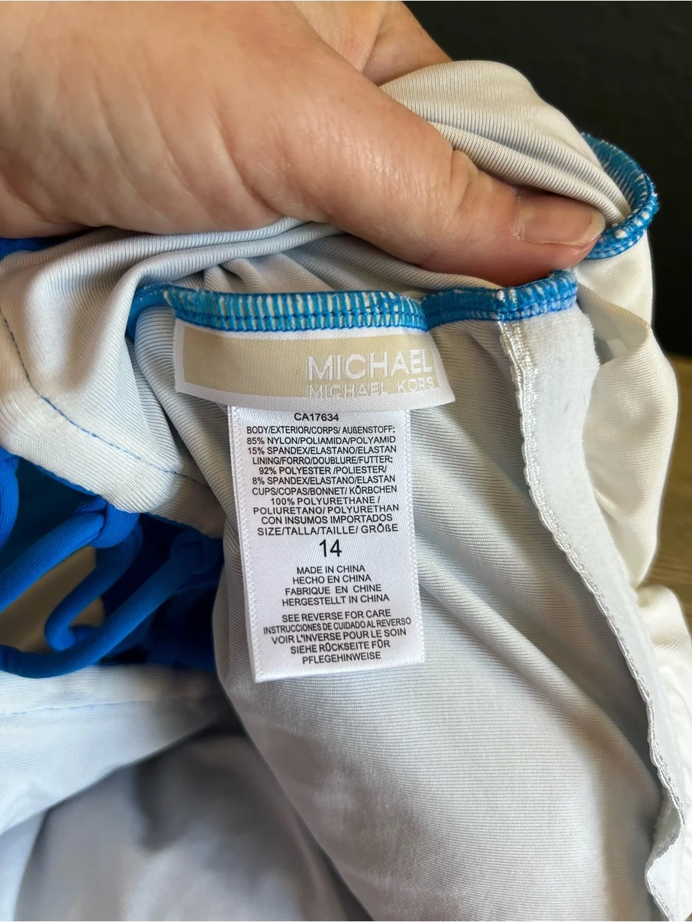 Michael Kors Vibrant Blue Scoop-Back One-Piece Swimsuit